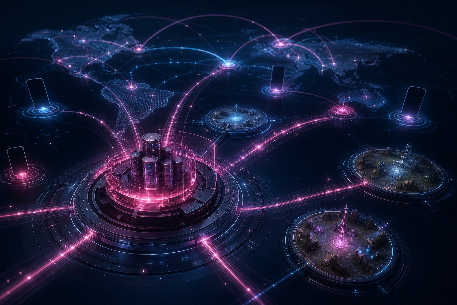 Networked real-time multiplayer system visualization