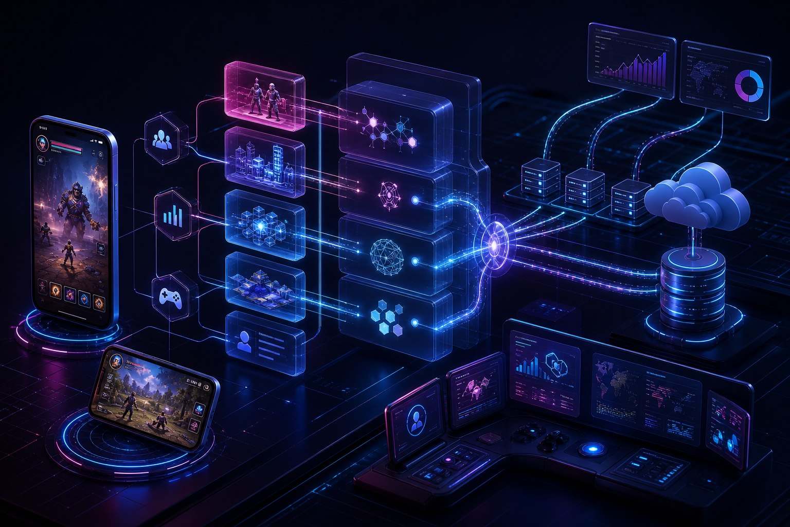 Mobile game economy and architecture system